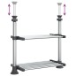 vidaXL Küchenregal 50x25x(50-70) cm Aluminium vidaXL Küchenregal 50x25x(50-70) cm Aluminium