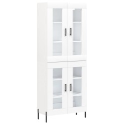 Highboard Weiß 69,5x34x180 cm Holzwerkstoff