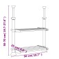 vidaXL Küchenregal 50x25x(50-70) cm Aluminium vidaXL Küchenregal 50x25x(50-70) cm Aluminium