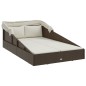 vidaXL Sonnenliege mit Faltdach Braun 200x114x128 cm Poly Rattan vidaXL Sonnenliege mit Faltdach Braun 200x114x128 cm Poly Rattan