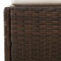 vidaXL Sonnenliege mit Faltdach Braun 200x114x128 cm Poly Rattan vidaXL Sonnenliege mit Faltdach Braun 200x114x128 cm Poly Rattan