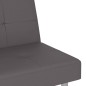 vidaXL Schlafsofa mit Getränkehaltern Grau Kunstleder vidaXL Schlafsofa mit Getränkehaltern Grau Kunstleder
