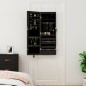 vidaXL Spiegel-Schmuckschrank mit LED-Beleuchtung Wandmontage Schwarz vidaXL Spiegel-Schmuckschrank mit LED-Beleuchtung Wandmontage Schwarz