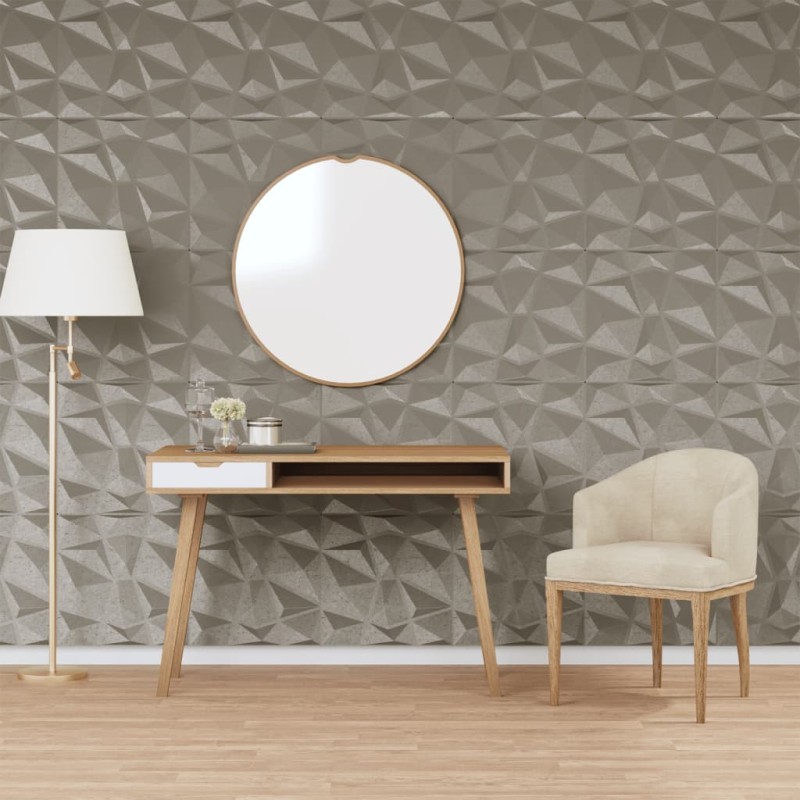 vidaXL Wandpaneele 24 Stk. Betongrau 50x50 cm EPS 6 m² Diamant vidaXL Wandpaneele 24 Stk. Betongrau 50x50 cm EPS 6 m² Diamant