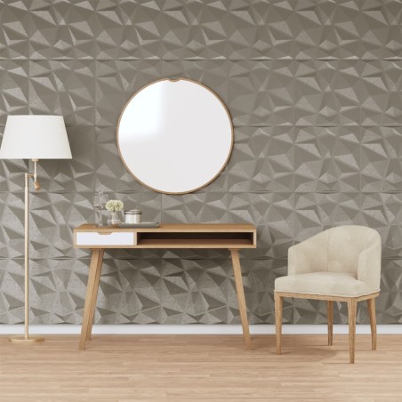 vidaXL Wandpaneele 24 Stk. Betongrau 50x50 cm EPS 6 m² Diamant