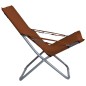 vidaXL Klappbare Strandstühle 2 Stk. Stoff Braun vidaXL Klappbare Strandstühle 2 Stk. Stoff Braun