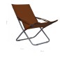 vidaXL Klappbare Strandstühle 2 Stk. Stoff Braun vidaXL Klappbare Strandstühle 2 Stk. Stoff Braun