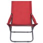 vidaXL Klappbare Strandstühle 2 Stk. Stoff Rot vidaXL Klappbare Strandstühle 2 Stk. Stoff Rot