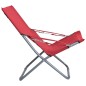 vidaXL Klappbare Strandstühle 2 Stk. Stoff Rot vidaXL Klappbare Strandstühle 2 Stk. Stoff Rot
