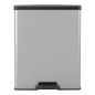Curver Duo Tretmülleimer Deco 26L+26L Silbern Curver Duo Tretmülleimer Deco 26L+26L Silbern
