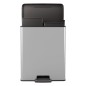 Curver Duo Tretmülleimer Deco 26L+26L Silbern Curver Duo Tretmülleimer Deco 26L+26L Silbern