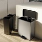 Curver Duo Tretmülleimer Deco 26L+26L Silbern Curver Duo Tretmülleimer Deco 26L+26L Silbern