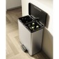 Curver Duo Tretmülleimer Deco 26L+26L Silbern Curver Duo Tretmülleimer Deco 26L+26L Silbern