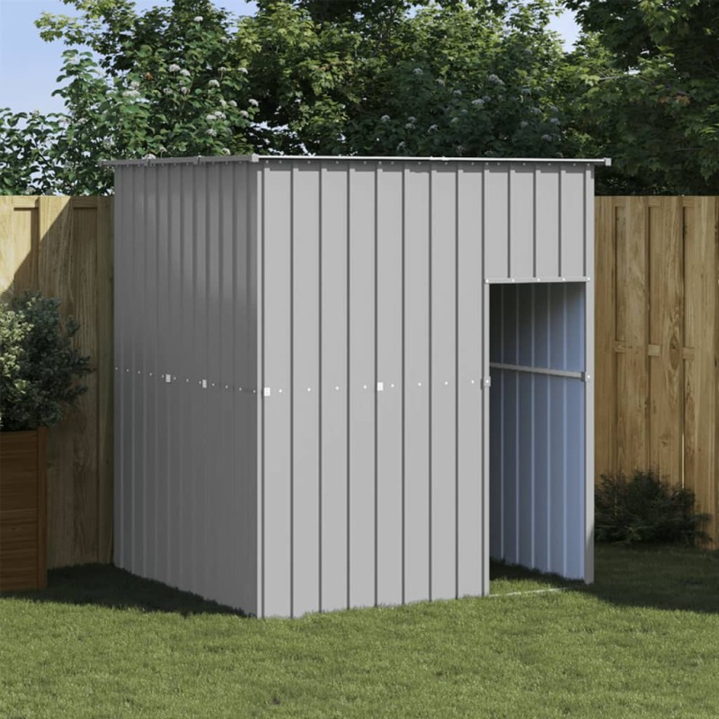 vidaXL Hundehütte mit Dach Hellgrau 165x153x181 cm Verzinkter Stahl vidaXL Hundehütte mit Dach Hellgrau 165x153x181 cm Verzinkter Stahl