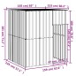 vidaXL Hundehütte mit Dach Hellgrau 165x153x181 cm Verzinkter Stahl vidaXL Hundehütte mit Dach Hellgrau 165x153x181 cm Verzinkter Stahl