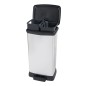 Curver Duo Tretmülleimer Deco 23L+23L Silbern Curver Duo Tretmülleimer Deco 23L+23L Silbern