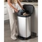Curver Duo Tretmülleimer Deco 23L+23L Silbern Curver Duo Tretmülleimer Deco 23L+23L Silbern