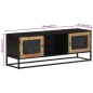 vidaXL TV-Schrank 110x30x40 cm Massivholz Mango und Eisen vidaXL TV-Schrank 110x30x40 cm Massivholz Mango und Eisen
