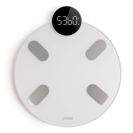 Livoo Intelligente Digitalwaage mit Bluetooth Weiß