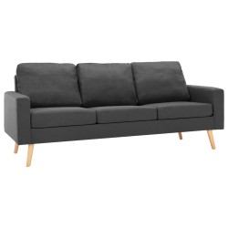 vidaXL 3-Sitzer-Sofa Dunkelgrau Stoff 