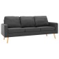 vidaXL 3-Sitzer-Sofa Dunkelgrau Stoff vidaXL 3-Sitzer-Sofa Dunkelgrau Stoff