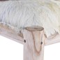 vidaXL Barhocker Echtes Ziegenfell und Teak Massivholz vidaXL Barhocker Echtes Ziegenfell und Teak Massivholz