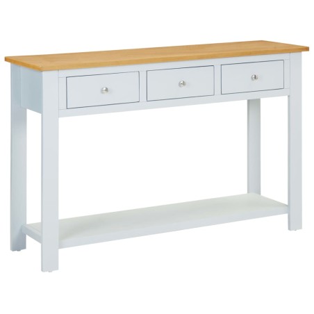 vidaXL Konsolentisch 118x35x77 cm Massivholz Eiche