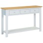 vidaXL Konsolentisch 118x35x77 cm Massivholz Eiche vidaXL Konsolentisch 118x35x77 cm Massivholz Eiche
