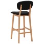 vidaXL Barhocker 2 Stk. Schwarz Stoff vidaXL Barhocker 2 Stk. Schwarz Stoff
