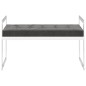 vidaXL Bank 97 cm Grau Samt und Edelstahl