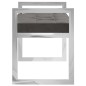 vidaXL Bank 97 cm Grau Samt und Edelstahl
