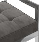 vidaXL Bank 97 cm Grau Samt und Edelstahl