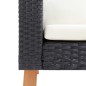 vidaXL 2-Sitzer-Gartensofa mit Auflagen Poly Rattan Schwarz vidaXL 2-Sitzer-Gartensofa mit Auflagen Poly Rattan Schwarz