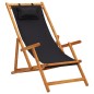 vidaXL Klappbarer Strandstuhl Eukalyptus Massivholz und Stoff Schwarz vidaXL Klappbarer Strandstuhl Eukalyptus Massivholz und Stoff Schwarz