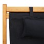 vidaXL Klappbarer Strandstuhl Eukalyptus Massivholz und Stoff Schwarz vidaXL Klappbarer Strandstuhl Eukalyptus Massivholz und Stoff Schwarz