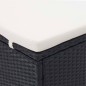 vidaXL 2-Personen-Sonnenliege mit Auflage Poly Rattan Schwarz vidaXL 2-Personen-Sonnenliege mit Auflage Poly Rattan Schwarz