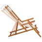 vidaXL Klappbarer Strandstuhl Eukalyptus Massivholz und Stoff Creme vidaXL Klappbarer Strandstuhl Eukalyptus Massivholz und Stoff Creme