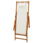vidaXL Klappbarer Strandstuhl Eukalyptus Massivholz und Stoff Creme vidaXL Klappbarer Strandstuhl Eukalyptus Massivholz und Stoff Creme