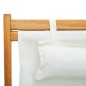 vidaXL Klappbarer Strandstuhl Eukalyptus Massivholz und Stoff Creme vidaXL Klappbarer Strandstuhl Eukalyptus Massivholz und Stoff Creme