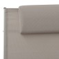 vidaXL Sonnenliege mit Kissen Textiline Taupe vidaXL Sonnenliege mit Kissen Textiline Taupe