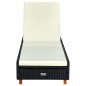 vidaXL Sonnenliege mit Auflage Poly Rattan Schwarz vidaXL Sonnenliege mit Auflage Poly Rattan Schwarz