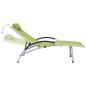 vidaXL Sonnenliege Aluminium Textilene Grün vidaXL Sonnenliege Aluminium Textilene Grün