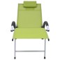 vidaXL Sonnenliege Aluminium Textilene Grün vidaXL Sonnenliege Aluminium Textilene Grün