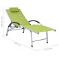 vidaXL Sonnenliege Aluminium Textilene Grün vidaXL Sonnenliege Aluminium Textilene Grün