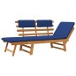 vidaXL Gartenbank mit Auflagen 2-in-1 190 cm Massivholz Akazie vidaXL Gartenbank mit Auflagen 2-in-1 190 cm Massivholz Akazie