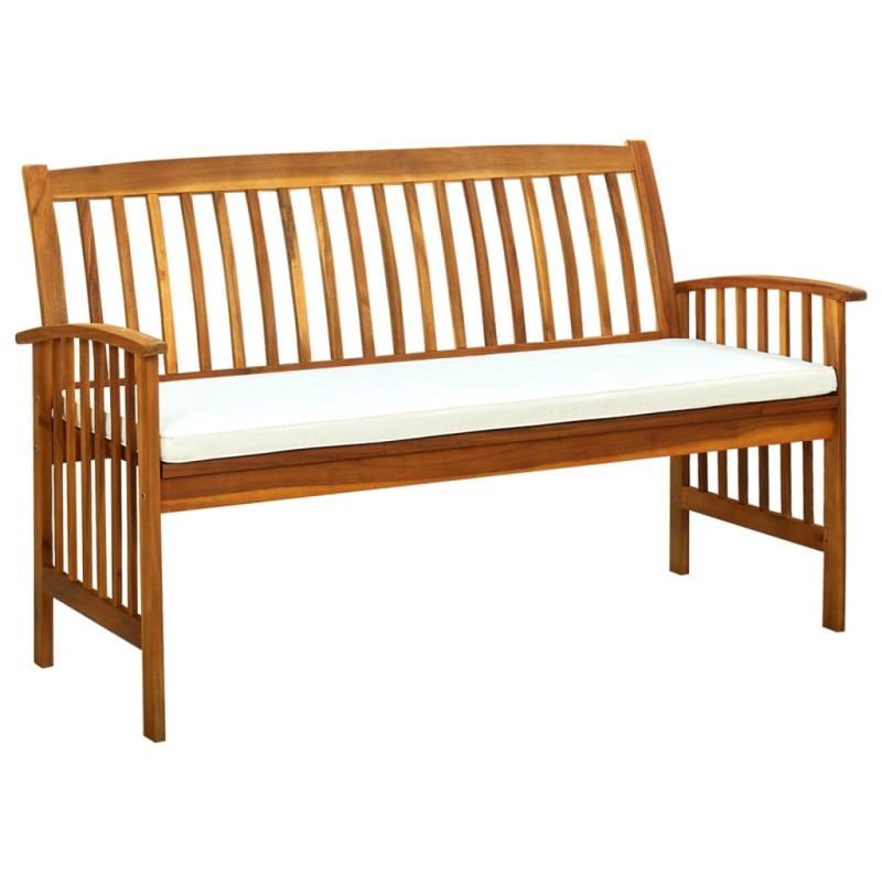 vidaXL Gartenbank mit Kissen 147 cm Massivholz Akazie vidaXL Gartenbank mit Kissen 147 cm Massivholz Akazie