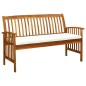 vidaXL Gartenbank mit Kissen 147 cm Massivholz Akazie vidaXL Gartenbank mit Kissen 147 cm Massivholz Akazie