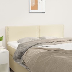 Kopfteile 2 Stk. Creme 72x5x78/88 cm Kunstleder