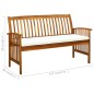 vidaXL Gartenbank mit Kissen 147 cm Massivholz Akazie vidaXL Gartenbank mit Kissen 147 cm Massivholz Akazie
