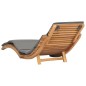 vidaXL Klappbare Sonnenliege mit Dunkelgrauer Auflage Massivholz Teak vidaXL Klappbare Sonnenliege mit Dunkelgrauer Auflage Massivholz Teak
